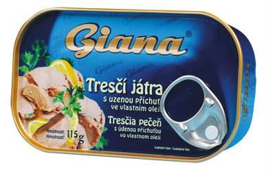 Giana Tresčí játra s uzenou příchutí - geräucherte Dorschleber